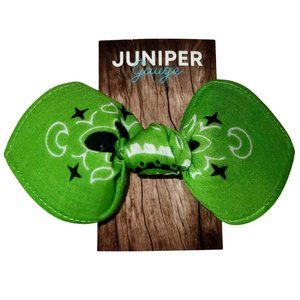 Lime Green Paisley Rockabilly Bandana Knotted Hair Bow